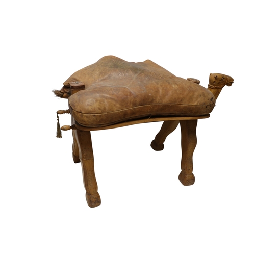 22 - Vintage Camel Stool, 90cm Long