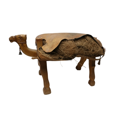 22 - Vintage Camel Stool, 90cm Long