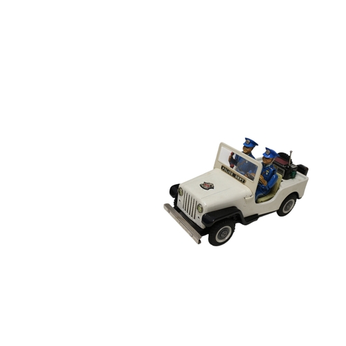24 - Vintage Nomura Japanese Police Patrol Jeep in Original Box
