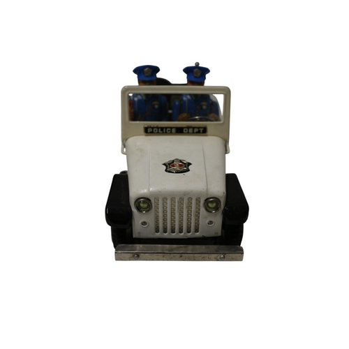 24 - Vintage Nomura Japanese Police Patrol Jeep in Original Box