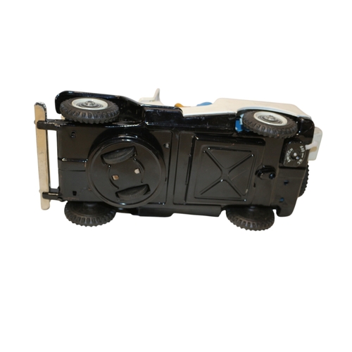 24 - Vintage Nomura Japanese Police Patrol Jeep in Original Box