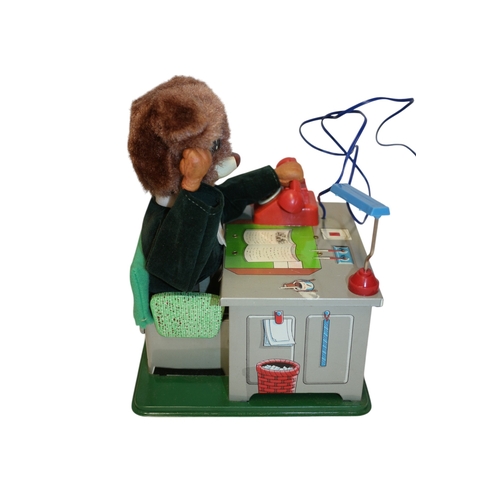 27 - 1950/60's Japanese V.I.P The Busy Boss Battery Operated Toy in Original Box, 20cm Tall