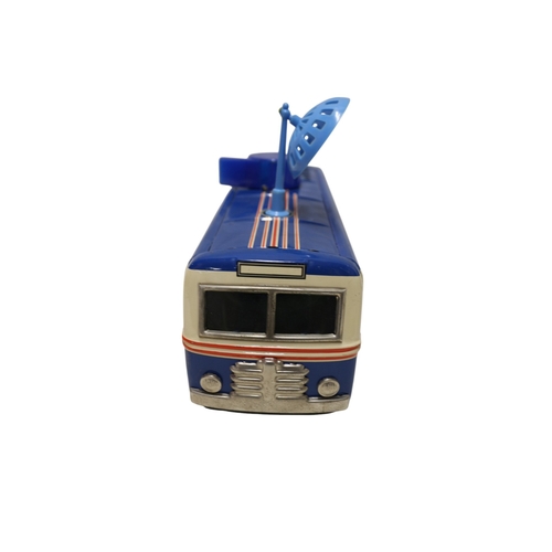28 - Masudaya Tin Sonicon Bus Battery Operated Remote Controlled with Whistle in Original Box