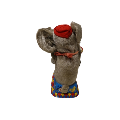 29 - Alps 'Mambo' 1960's Elephant Battery Operated Toy in Original Box 23cm Tall