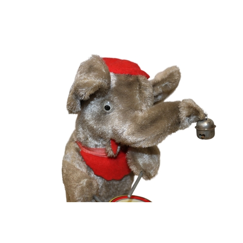 29 - Alps 'Mambo' 1960's Elephant Battery Operated Toy in Original Box 23cm Tall