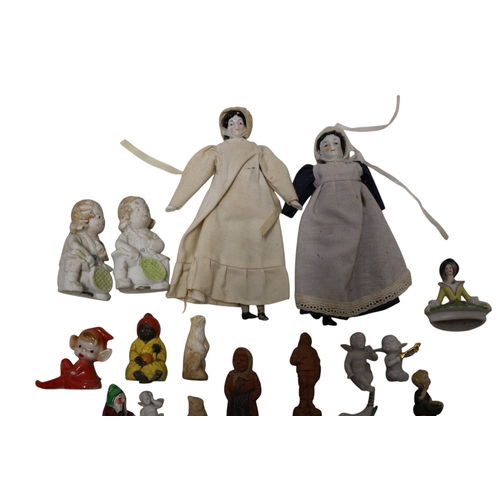 47 - Collection of Ornaments inc Miniature Pigs, Dolls