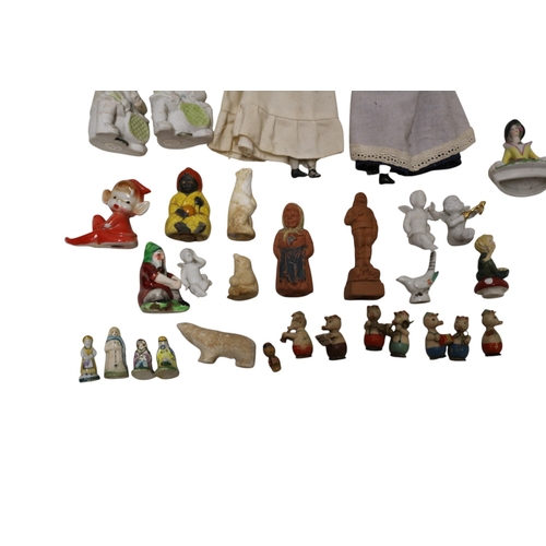 47 - Collection of Ornaments inc Miniature Pigs, Dolls