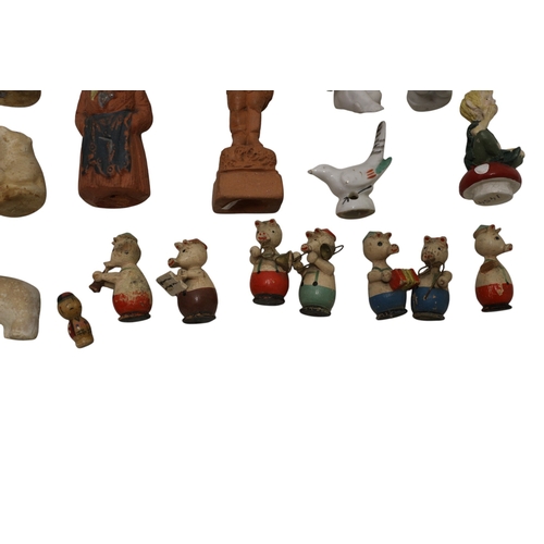 47 - Collection of Ornaments inc Miniature Pigs, Dolls