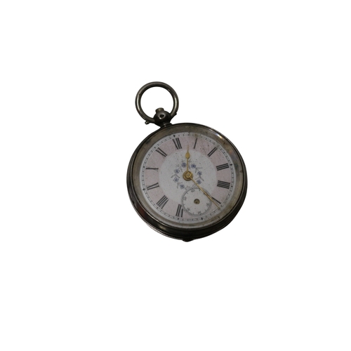 48 - White Metal Fob Watch