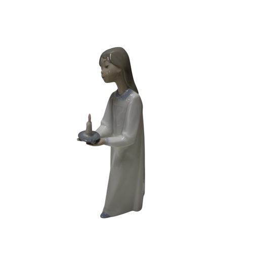54 - 2 x Lladro - Boys in Nightshirts and Girl with Candle, Boxed