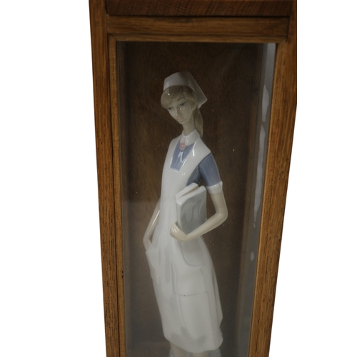 55 - Lladro - Nurse Boxed and Glass Display Box