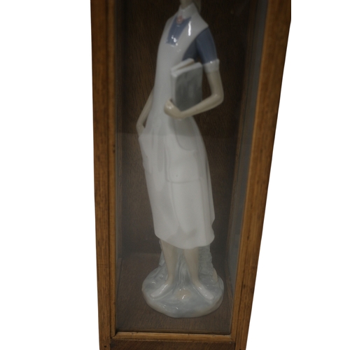 55 - Lladro - Nurse Boxed and Glass Display Box