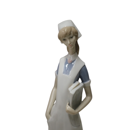 55 - Lladro - Nurse Boxed and Glass Display Box