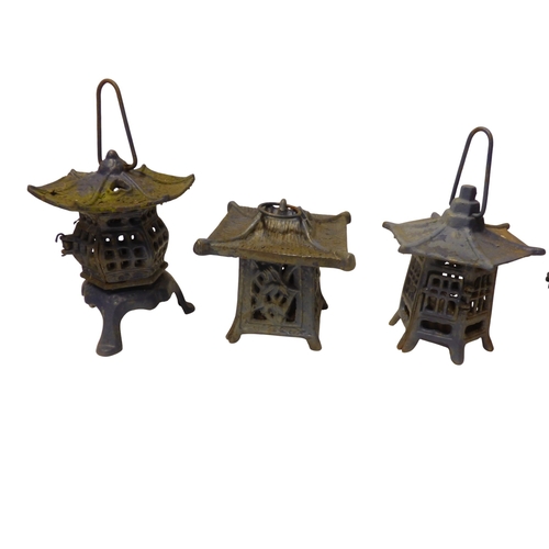 58 - 5 x Cast Iron Garden Lanterns