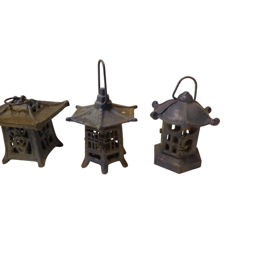58 - 5 x Cast Iron Garden Lanterns