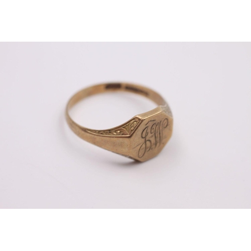 106 - 9ct gold vintage signet ring 2.9 grams gross