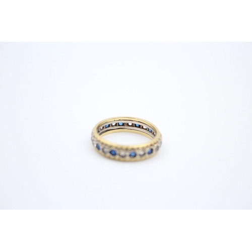 178 - True vintage 18ct Gold paste eternity ring 3.5 grams gross