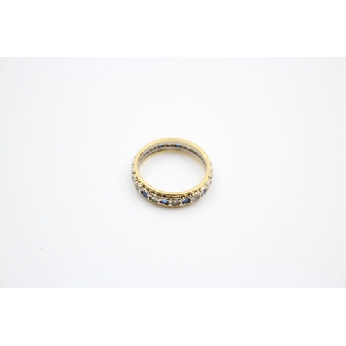 178 - True vintage 18ct Gold paste eternity ring 3.5 grams gross