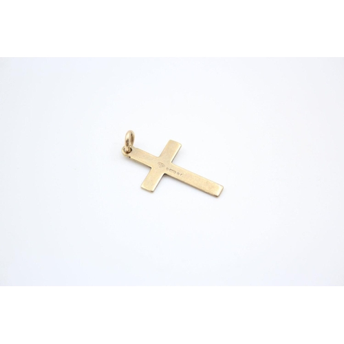 186 - 2 x 9ct gold cross pendants 2.2 grams gross