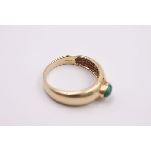 240 - 9ct gold malachite dress ring 4.2 grams gross