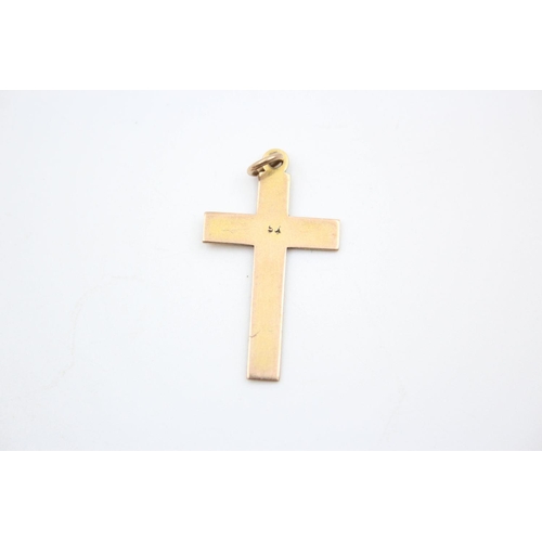 288 - 3 x 9ct gold cross pendants 3.7 grams gross