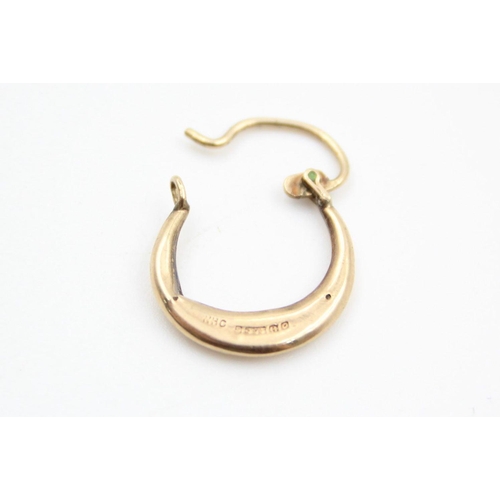 324 - 2 x 9ct gold hoop earrings 2.5 grams gross