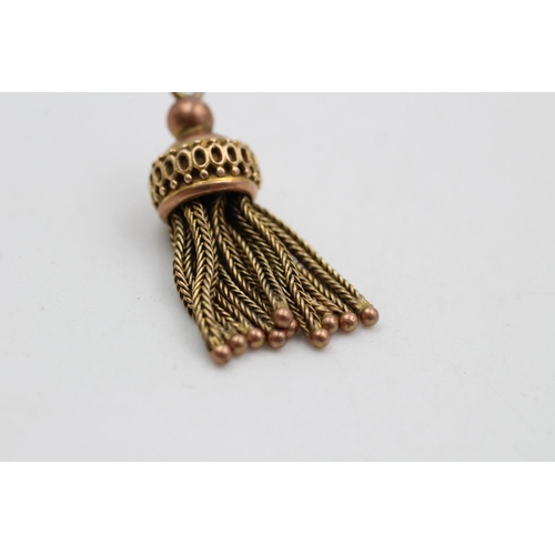 390 - 10ct gold antique tassel pendant charm 2.9 grams gross