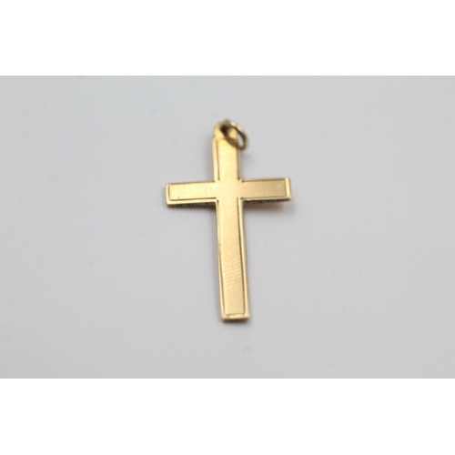 44 - 3 x 9ct gold cross pendants 3.8 grams gross