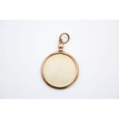 62 - Vintage 9ct Gold frame photo locket 2.9 grams gross