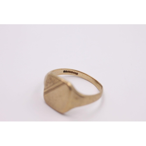 69 - vintage 9ct gold engraved signet ring 3.3 grams gross