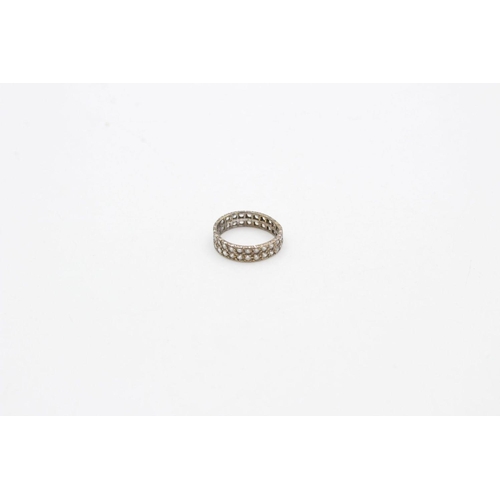 96 - 9ct gold antique stone set eternity ring 3.3 grams gross