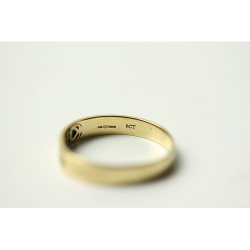 366 - vintage 9ct gold 'I Love You' inscribed diamond ring 2 grams gross