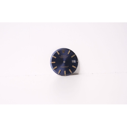 128 - ROLEX DATEJUST SUNBURST BLUE DIAL, applied baton hour markers, applied Rolex logo at 12 o'clock date... 