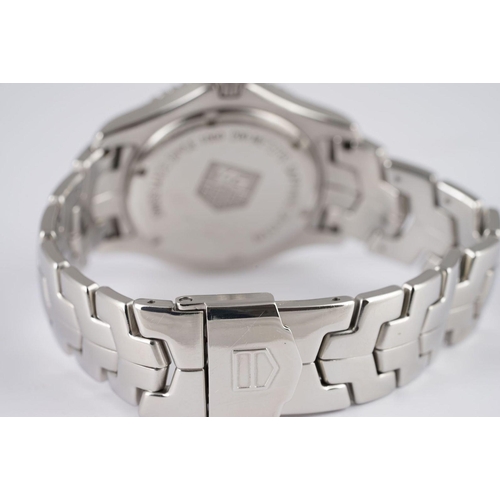 161 - GENTLEMENS TAG HEUER LINK DATE WRISTWATCH, circular two tone dial with applied silver hour markers a... 