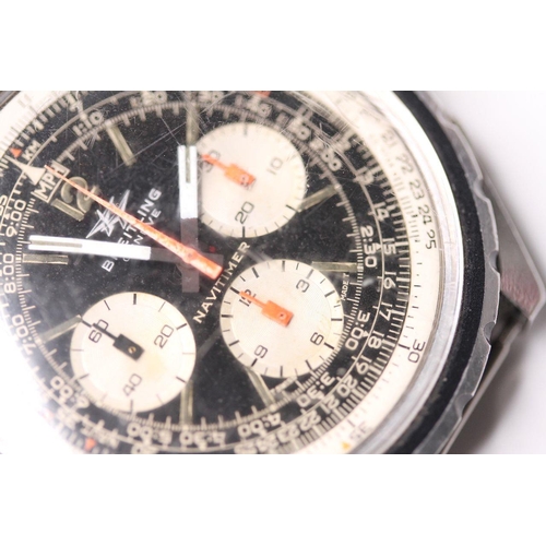168 - VINTAGE BREITLING NAVITIMER CHRONOTIMER REFERENCE 0816 CIRCA 1967, two tone black and white dial, tr... 
