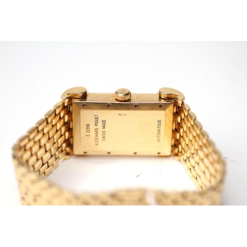 171 - 18CT AUDEMARS PIGUET AUTOMATIC CANAPE, cream dial with Gold Roman numerals, 23.5mm 18ct case, wide l... 