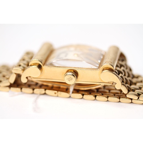 171 - 18CT AUDEMARS PIGUET AUTOMATIC CANAPE, cream dial with Gold Roman numerals, 23.5mm 18ct case, wide l... 