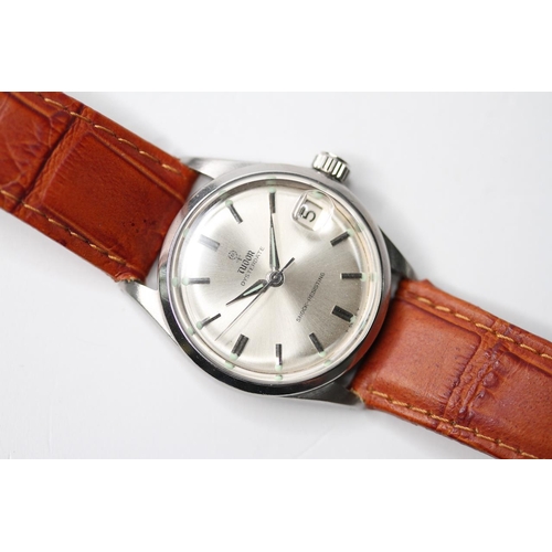 19 - VINTAGE TUDOR OYSTERDATE REFERENCE 7961, circular sunburst silver dial with baton hour markers, date... 