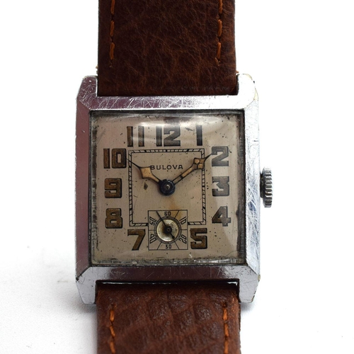 200 - RARE GENTLEMAN'S BULOVA 14K ROLLED WHITE GOLD RADIUM DIAL 