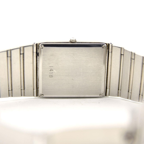 207 - GENTLEMAN'S OMEGA CONSTELLATION MANHATTAN QUARTZ, REF. 197.0001, CIRCA. 1982, rectangular silver dia... 