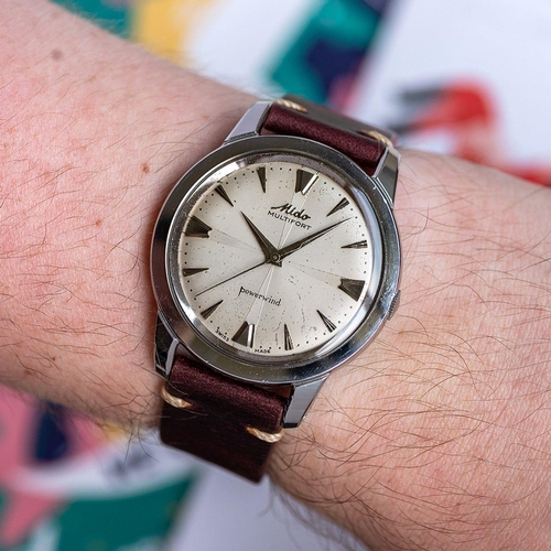 250 - RARE GENTLEMAN'S MIDO MULTIFORT POWERWIND, OVERSIZED 37.5MM, REF. 3906, CIRCA. 1950S, circular patin... 