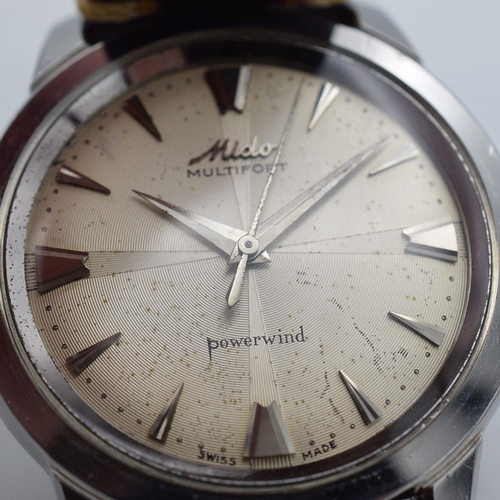 250 - RARE GENTLEMAN'S MIDO MULTIFORT POWERWIND, OVERSIZED 37.5MM, REF. 3906, CIRCA. 1950S, circular patin... 