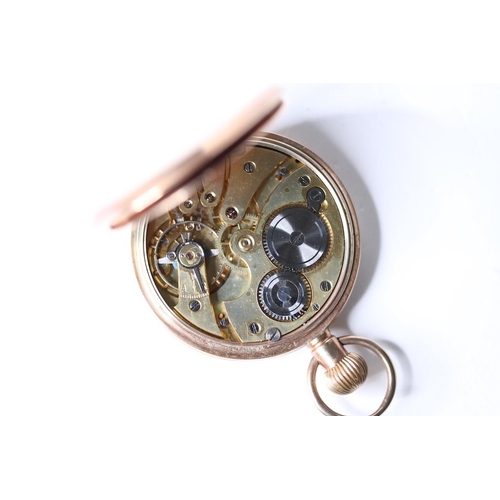 66 - 9CT LA RAISON POCKET WATCH, circular white dial with arabic numeral hour markers, subsidiary seconds... 