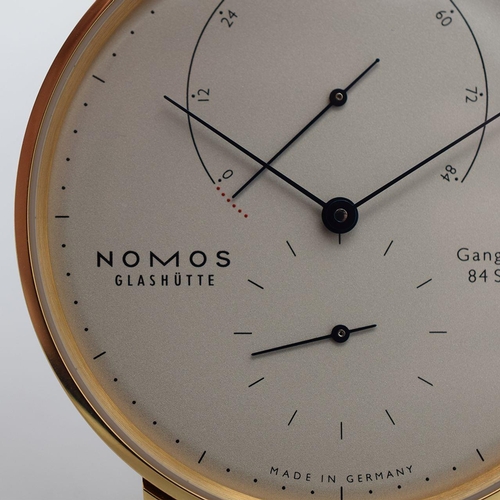 70 - GENTLEMAN'S NOMOS LAMBDA 39 IN 18CT ROSE GOLD, REF. 953, JANUARY 2017 BOX AND PAPERS, circular white... 
