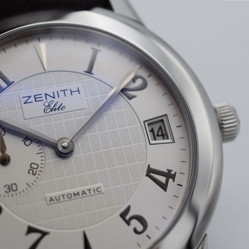 75 - GENTLEMAN'S ZENITH ELITE PORT ROYAL V AUTOMATIC, MARCH 2009 WITH SERVICE BOX AND ORIGINAL PAPERS, ci... 