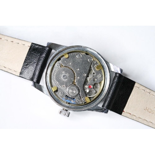 98 - *TO BE SOLD WITHOUT RESERVE* VINTAGE YEMA DIVE WATCH CIRCA 1970s, circular black and red dial with a... 