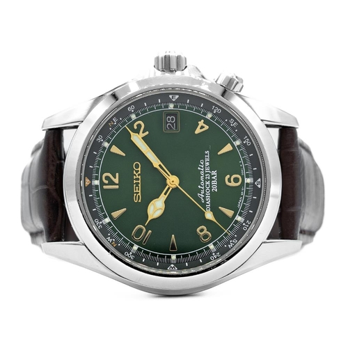 GENTLEMAN'S SEIKO ALPINIST GREEN, SARB017, 6R15-00E1, CIRCA. AUGUST 2007 BOX  AND BOOKLET, 39MM CASE,