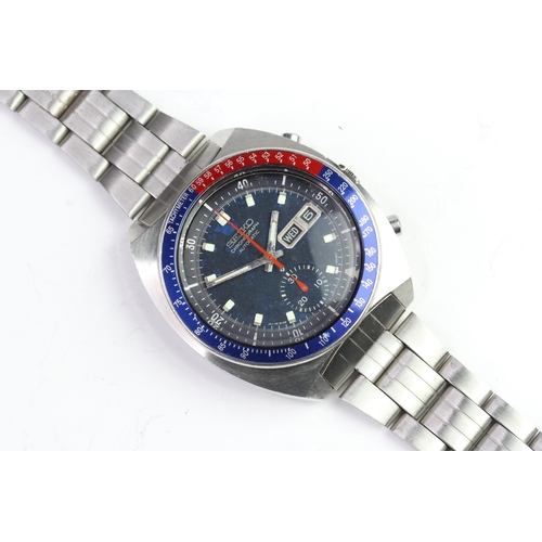 1 - VINTAGE SEIKO 'POGUE' DAY DATE CHRONOGRAPH 6139-6002, circular blue discoloured dial with baton hour... 
