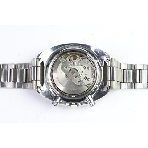 1 - VINTAGE SEIKO 'POGUE' DAY DATE CHRONOGRAPH 6139-6002, circular blue discoloured dial with baton hour... 