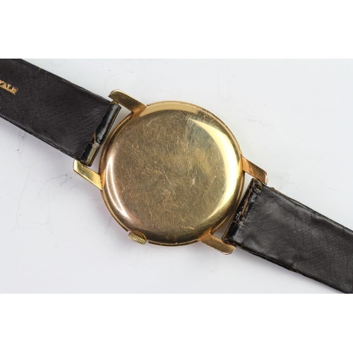 11 - 18CT OMEGA MANUAL WIND OVERSIZE CIRCA 1947 30T2, circa silver dial with arabic numeral hour markers,... 
